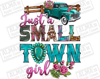 Solo una piccola ragazza di città con il download del design di sublimazione del png del camion, il png della piccola città, il png della piccola città, il design del png occidentale, il download dei disegni