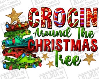 Crocin around the Christmas Tree png sublimation design download, Merry Christmas png, Christmas png, Nurse png, sublimate designs download