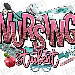 Nursing student png sublimation design download, Nurse life png, Nurse png, western Nursing png, Nurse love png, sublimate designs download
