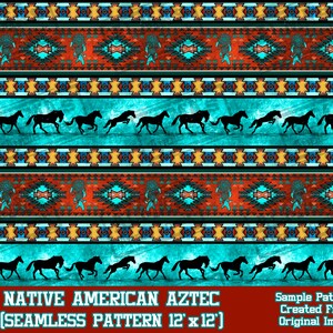 Native American Aztec Seamless Pattern Digital Paper, Digital Seamless ...