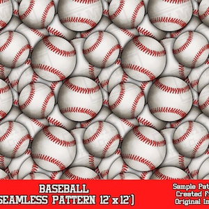 Baseball seamless pattern digital paper, Baseball digital seamless pattern png, sport seamless pattern png, printable scrapbook paper