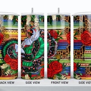 Bailarina de flamenco 20 oz vaso flaco png, envoltura de vaso de bailarina png, diseños de vaso mexicano de 20 oz, descarga de vaso png