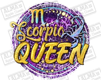 Scorpio queen png sublimation design download, zodiac sign png, Scorpio png, Scorpio symbol png, zodiac png, sublimate designs download