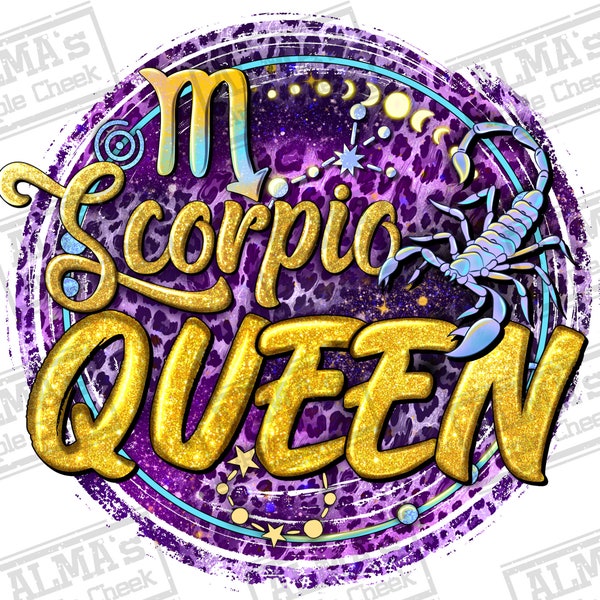 Scorpio queen png sublimation design download, zodiac sign png, Scorpio png, Scorpio symbol png, zodiac png, sublimate designs download