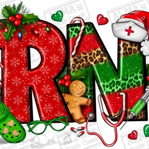 Sjuksköterska med RN-motiv, nedladdning av sublimeringsdesign för jul png, God jul png, sjuksköterska med RN-motiv, nedladdning av sublimeringsdesigner