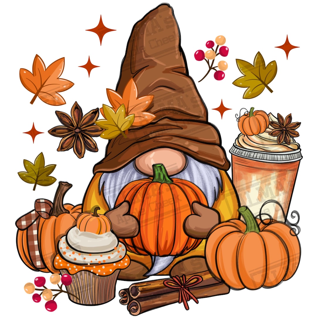 Fall Gnome Png Sublimation Design Download, Hello Fall Png, Cute Gnome ...