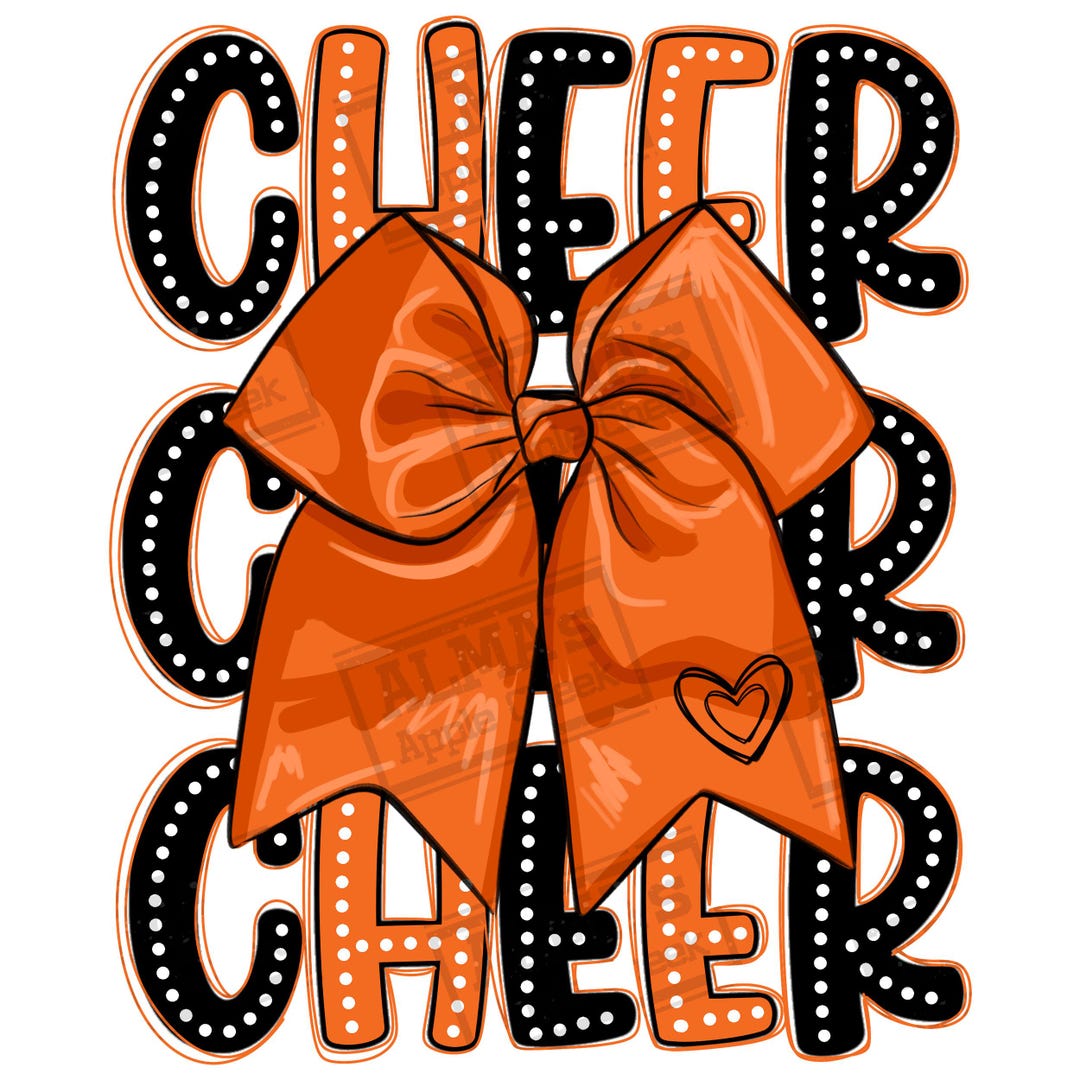 Cheer Ribbon Vector Image Cheer Ribbon Orange Png Sublimation Design Download, Coquette Bow Png ...