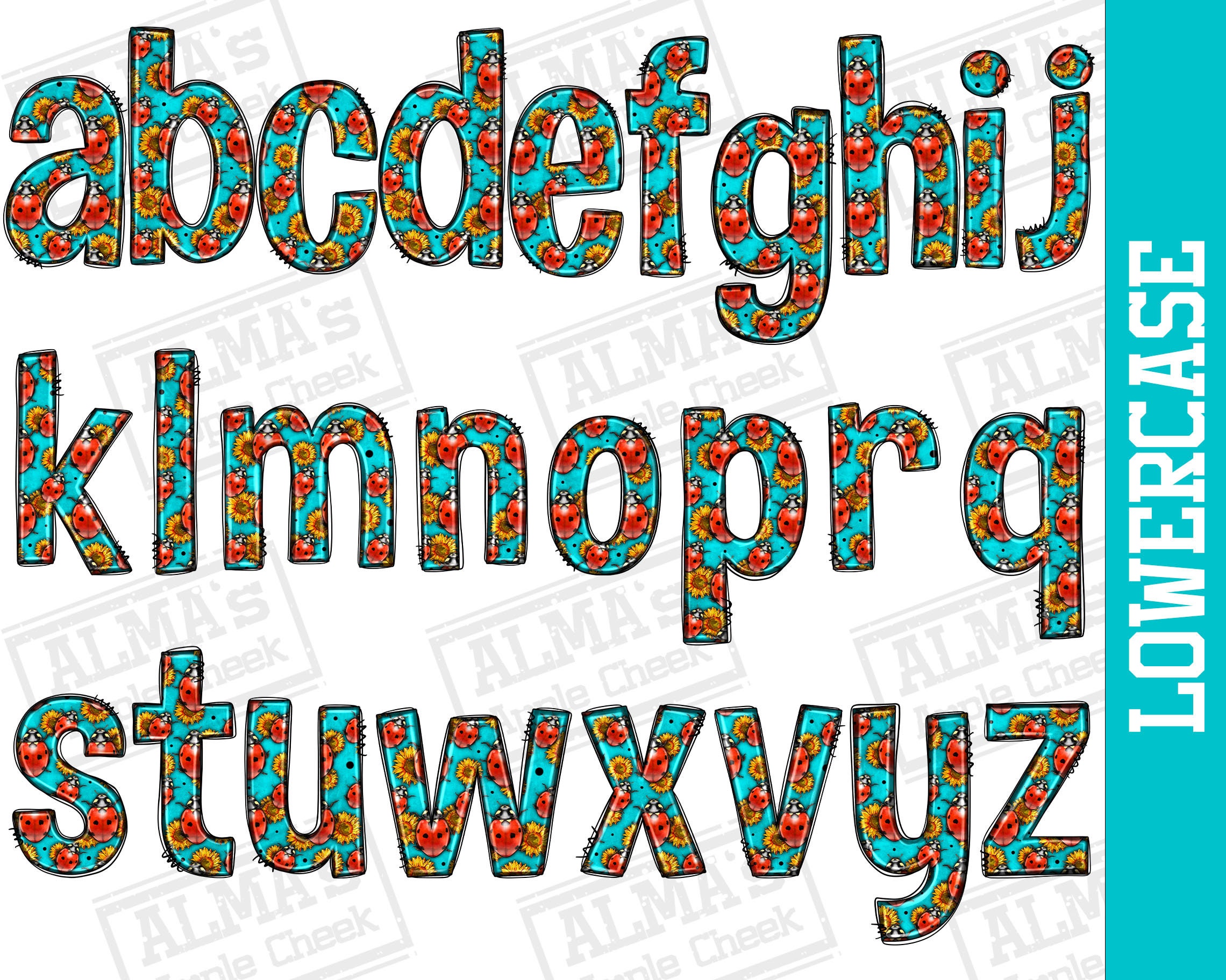 Ladybug Letter R Ladybug Alphabet Bundle Png, Ladybug Doodle Letters Png, Ladybug ...