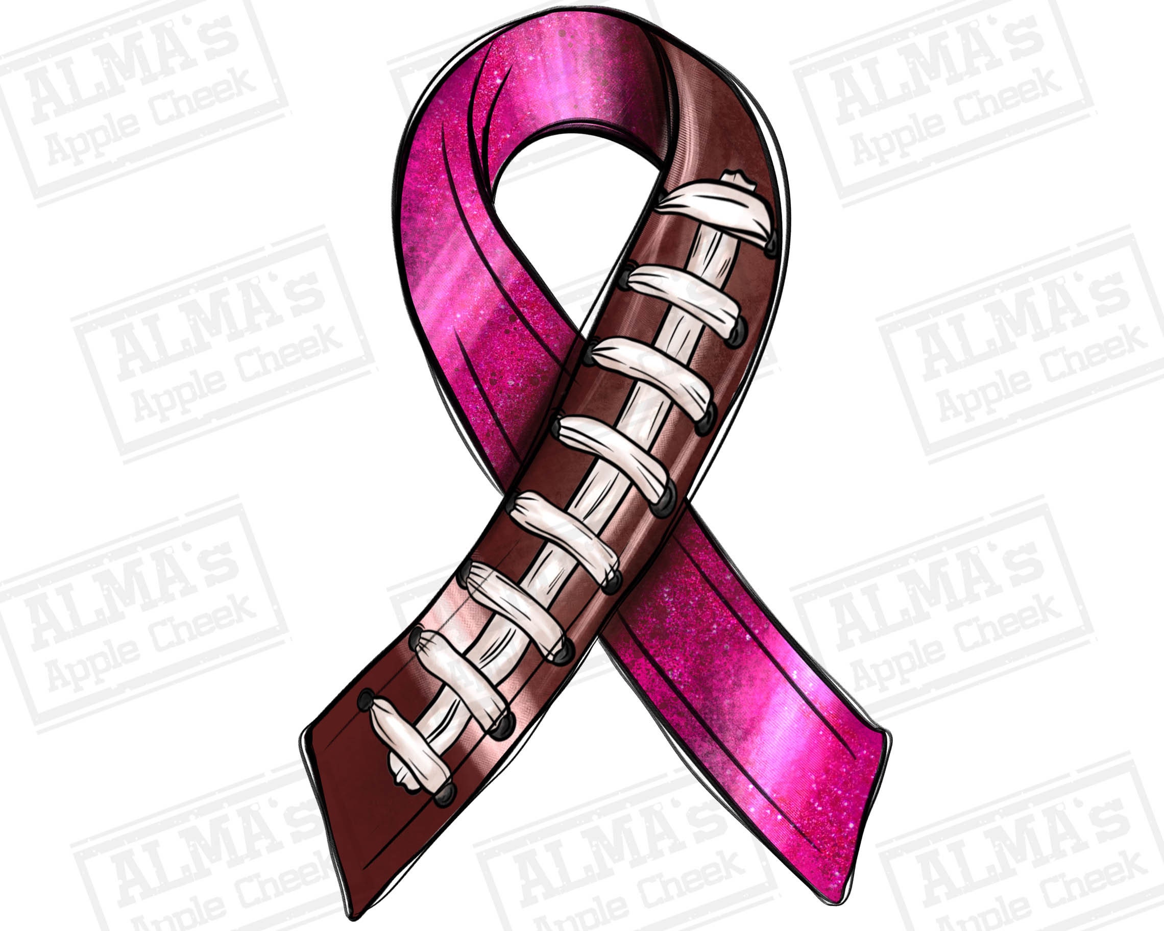 Breast Cancer Ribbon American Football Png Sublimation Design Download ...