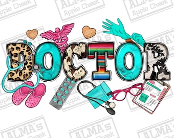 Doctor png sublimation design download, Doctor png, Doctor life png, Doctor love png, Western doctor png, sublimate designs download