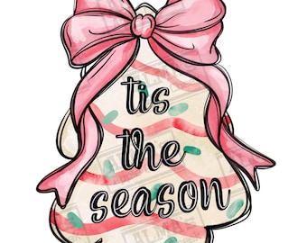Coquette Christmas tree cakes png sublimation design download, Christmas coquette bow png, tis the season png, sublimate designs download