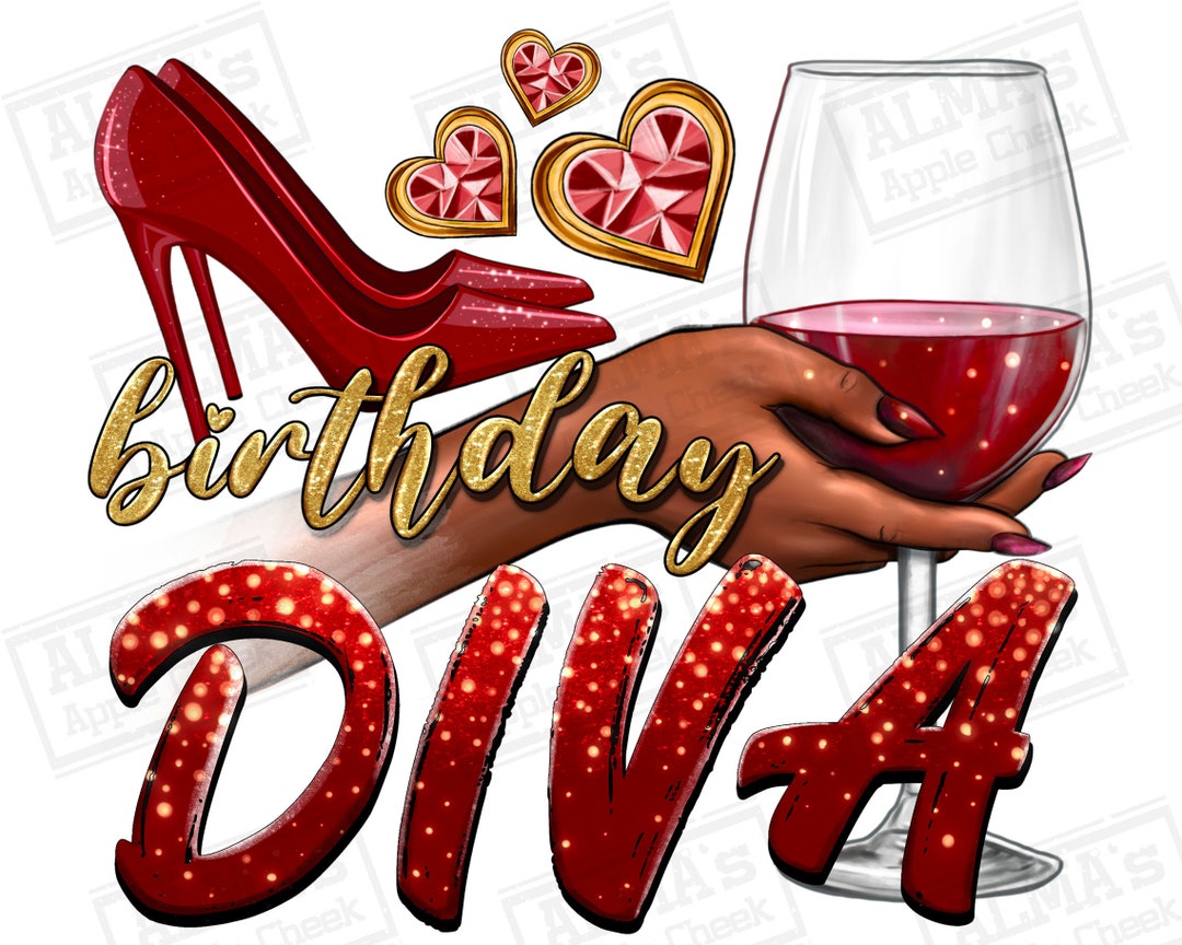 Birthday Diva Png Sublimation Design Download, Birthday Party Png ...