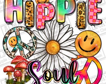Descarga de diseño de sublimación PNG de alma hippie, PNG de vibraciones hippies, PNG de vida hippie, PNG de signo de la paz, PNG occidental, descarga de diseños sublimados