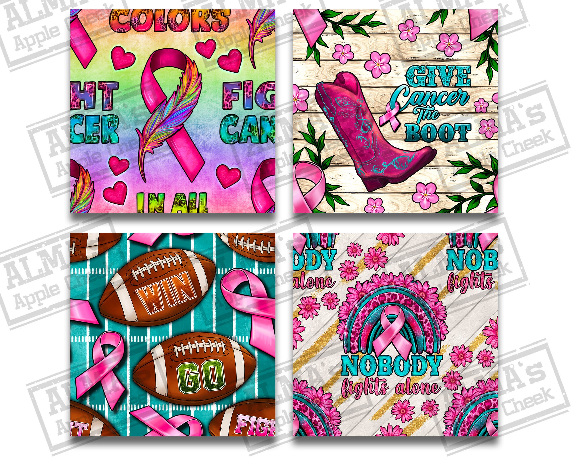 11 Digital Paper, Breast Cancer Awareness Seamless Pattern Digital ...