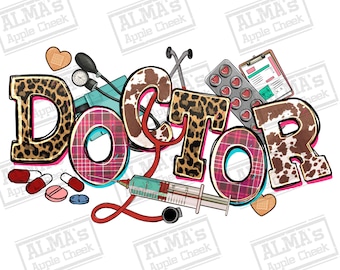 Doctor western png sublimation design download, Doctor png, Doctor life png, Doctor love png, western Doctor png, sublimate designs download