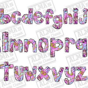 Princess Alphabet Bundle Png, Princess Doodle Letters Png, Princess ...
