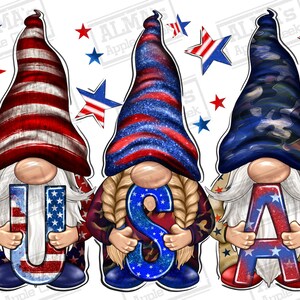 USA gnomies png sublimation design download, 4th of July png, Independence Day png, cute gnomes png, sublimate designs download