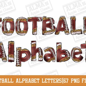 Football Alphabet Bundle Png, Football Doodle Letters Png, Football ...