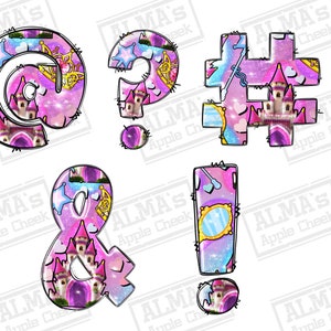 Princess Alphabet Bundle Png, Princess Doodle Letters Png, Princess ...