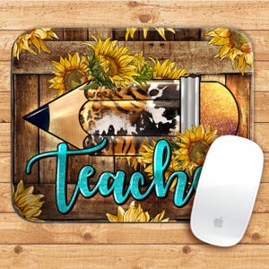 Teacher western pencil mouse pad png sublimation design download, Teachers&#39; Day mouse pad png, teacher mouse pad png, sublimate download