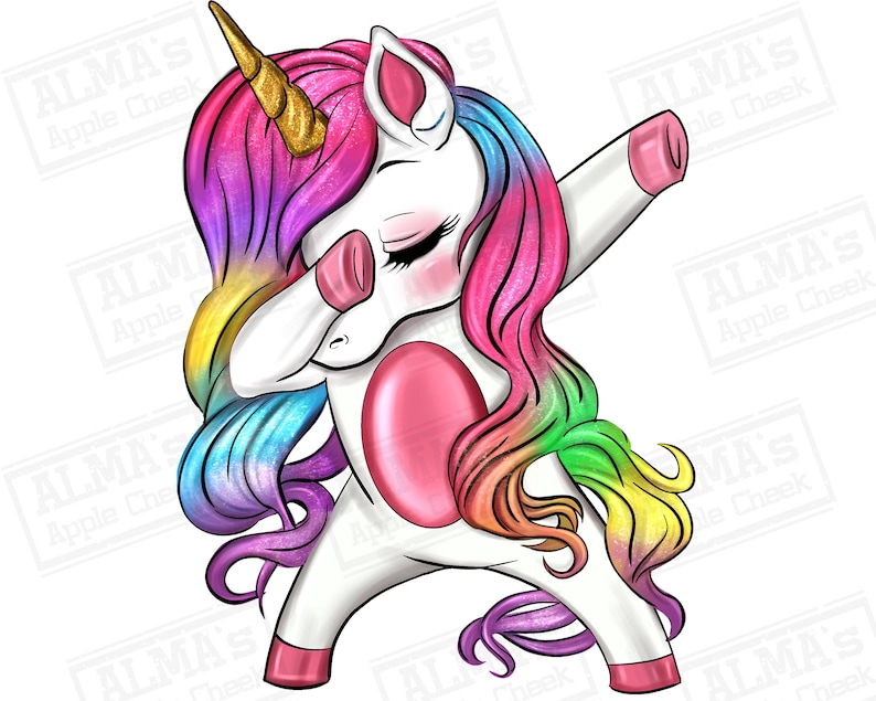 LGBTQ+ dabbing unicorn png sublimation design download, pride png, LGBTQ+ png, colorful unicorn png, sublimate designs download image 1