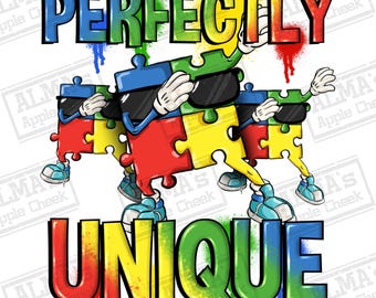 Perfectly unique autism awareness day png sublimation design download, Autism Awareness png, Autism puzzle png, sublimate designs download