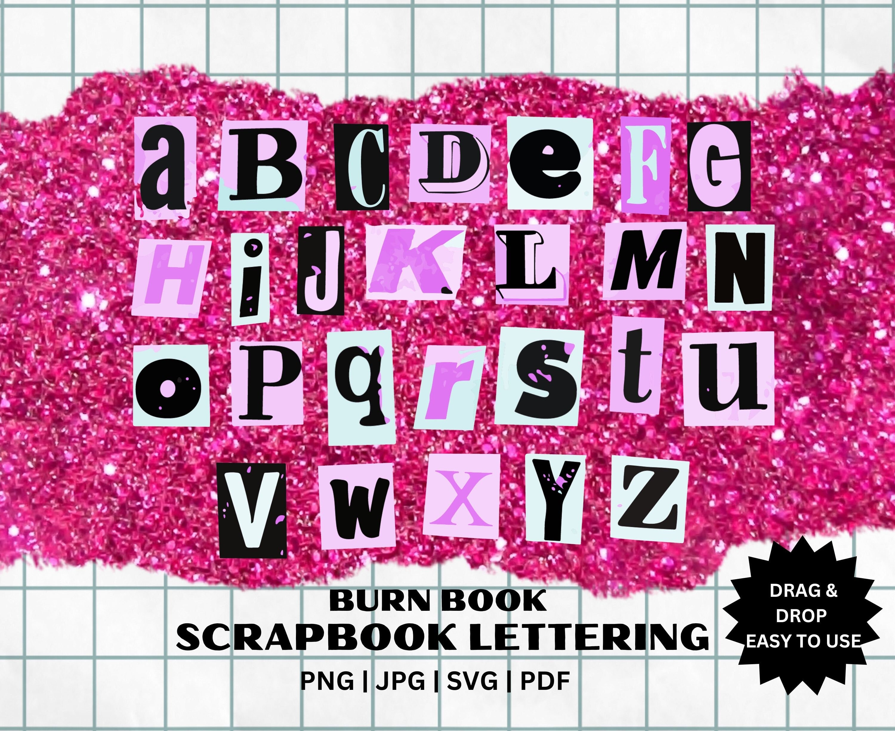 Budget Book SVG Burn Book Mean / Girls Inspired Cricut Ready Machine  Cutting Lips Kiss Movie Cinema Jpeg PNG 