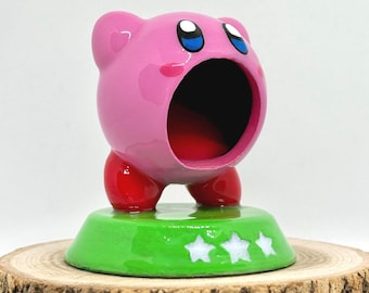 Handgjord Kirby-figur: Forgotten Land Gamer-skrivbordsdekoration