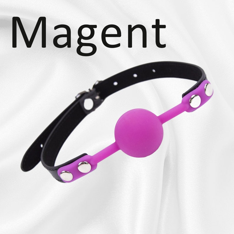 BDSM Ball Gag Silicone Mouth Gag With Adjustable Neck Straps Slave