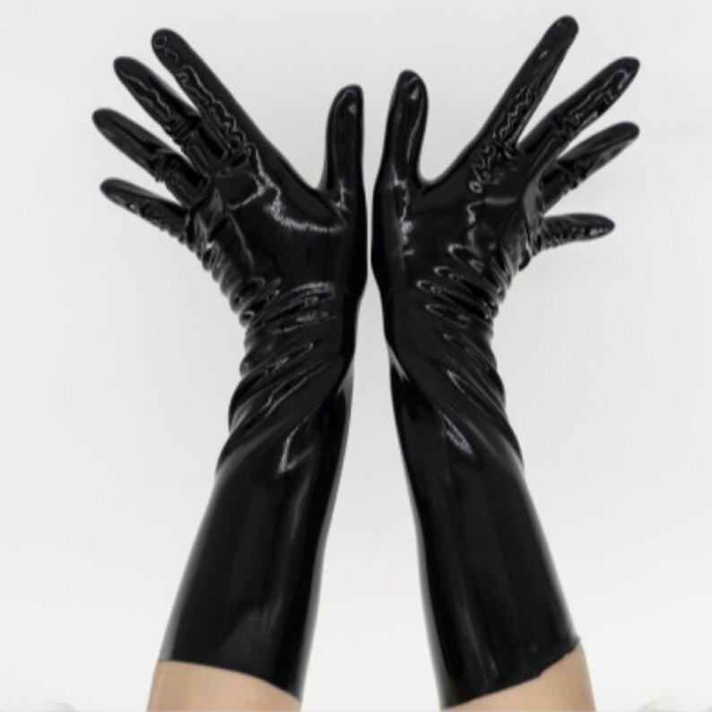 Latex Classic Gloves,black Latex Short Gloves,100 Natural Latex 0.4mm