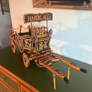 Vintage Scratch built Model Brewery Cart