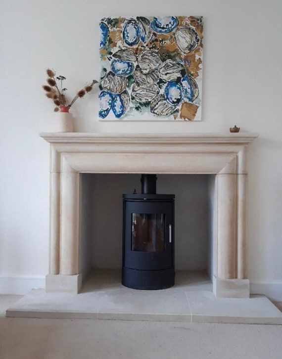 Beautiful Solid Natural Bath Stone Fireplace Complete With - Etsy Australia
