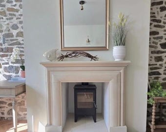 Special offer - hand carved solid natural Bath stone fire surround. Carved ready for delivery or collection The Onyx fireplace