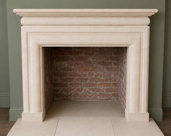 Bath stone fireplace The Topaz surround with matching outer stone hearths