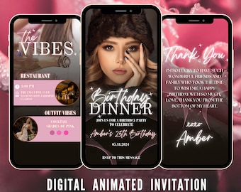 Convite digital para jantar de aniversário, jantar de aniversário, convite digital para festa de aniversário, modelo editável, texto, festa de aniversário, texto evite