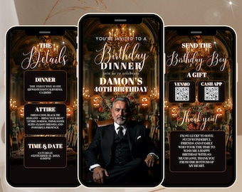 40th Birthday Invitation: Editable Text Message E-vite (Digital Download)