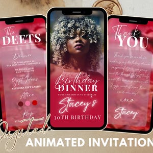Digital Birthday Dinner invitation, Birthday Dinner, Digital Birthday Party Invite, Editable Template, Text, Birthday Party, text evite