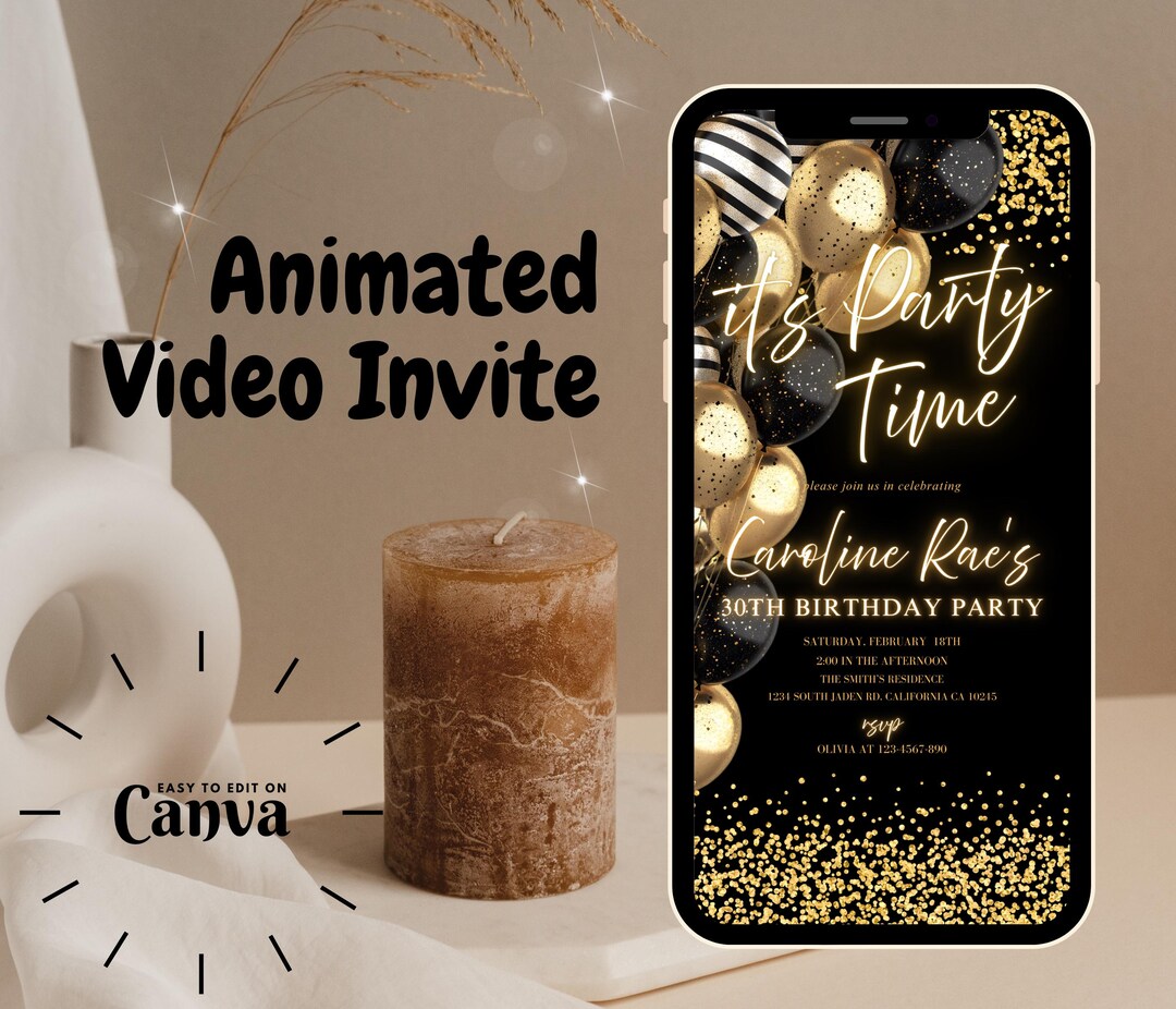 Party E-invite Template: Customizable Text Message Invitation (digital ...