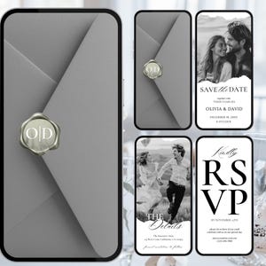 Animated Save the Date – Digital Wedding Invitation Canva Template