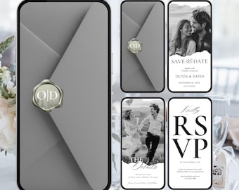 Animated Save the Date – Digital Wedding Invitation Canva Template