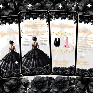 Quinceañera Video Invite - Canva Quinceanera, Quince Invitation, Personalized Video Evite, Animated Invitation, Sweet 15th Birthday