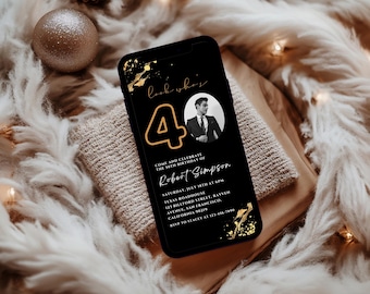 40th Birthday Invitation: Elegant Mobile Phone E-vite (Digital Invite)