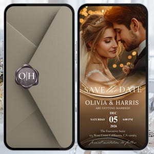 Animated Wedding Invitation Video Custom Wedding Digital Invitation Editable Digital Canva Template Electronic Wedding Video Invitation