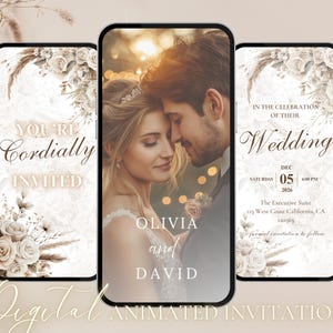 Digital Wedding Invitation Template – Animated Save the Date Video Evite