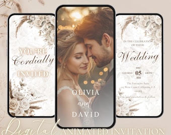 Digital Wedding Invitation Template – Animated Save the Date Video Evite