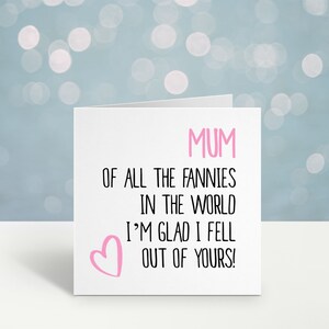 Carte de fête des mères grossière | de toutes les petites filles du monde | Carte drôle de fête des mères | carte postale pour elle | carte postale pour maman | Carte d'anniversaire de maman