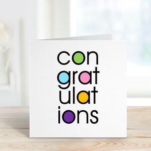 Carte de félicitations | Carte de mariage | de célébration | Nouvelle carte de travail | Carte de départ | carte de fin d'études | Carte mot divisé
