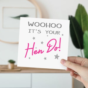 Carte C'est votre poule, woohoo | Jolie carte de fête de la jeune mariée pour elle Woo Hoo