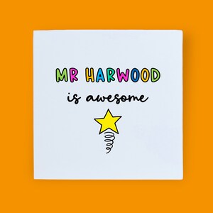 Merci professeur, carte de professeur personnalisée, merci
