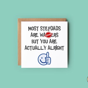 Funny Stepdad Card: Rude Sweary Card